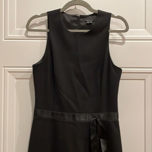 Theory Black Sheath Dress with Satin Bow - Picture 2 of 6
